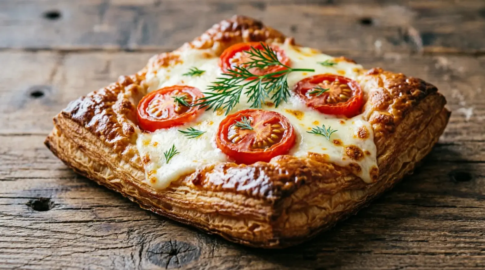 Cheese and tomato danish
