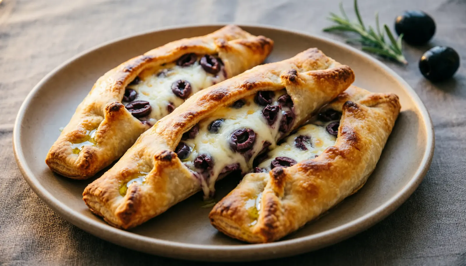 Cheese and olive pie