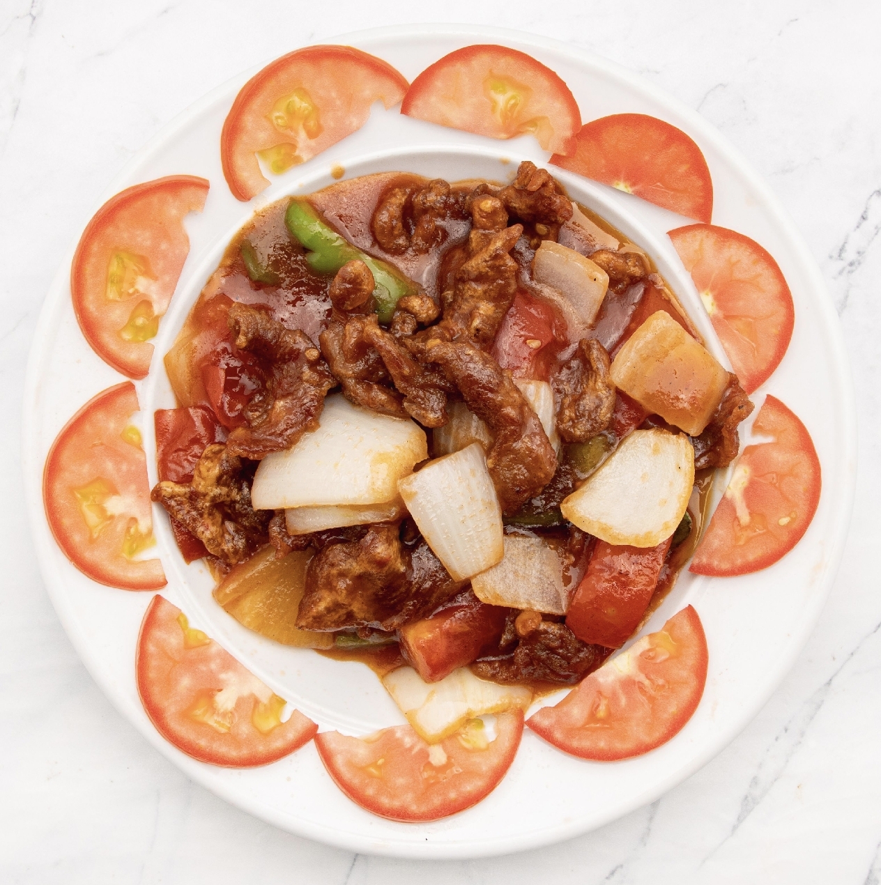 Sliced Beef with Sweet & Sour Sauce (Hot)